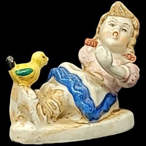 VINTAGE(BEFORE 1952)GIRL FALLING IN MUD WITH BIRD FIGURINE   OCCUPIED JA…